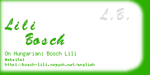 lili bosch business card